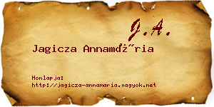 Jagicza Annamária névjegykártya
